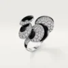 Cartier Libre Polymorph-ring, onyx, transformerbart