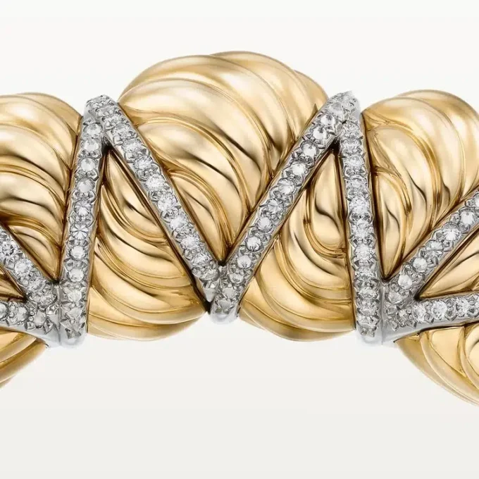 Cartier Libre Tressage-armbånd, diamanter