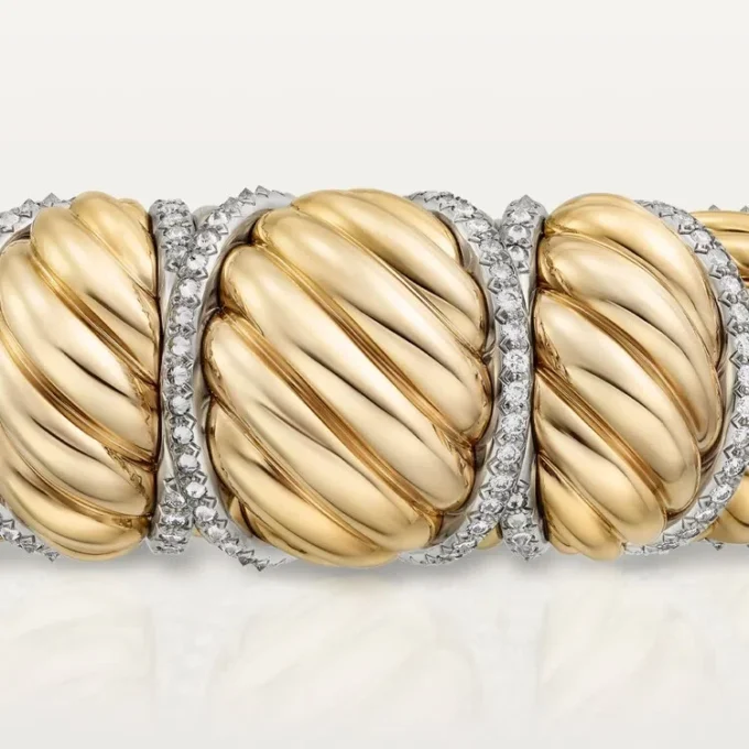 Cartier Libre Tressage-armbånd, diamanter