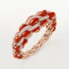 Cartier Libre Tressage-armbånd, korall