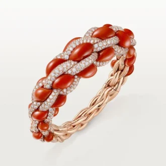 Cartier Libre Tressage-armbånd, korall