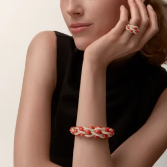 Cartier Libre Tressage-armbånd, korall