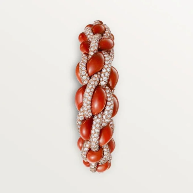 Cartier Libre Tressage-armbånd, korall