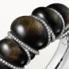 Cartier Libre Tressage-armbånd, obsidian, diamanter