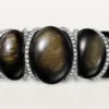 Cartier Libre Tressage-armbånd, obsidian, diamanter