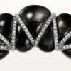 Cartier Libre Tressage-armbånd, obsidian, diamanter