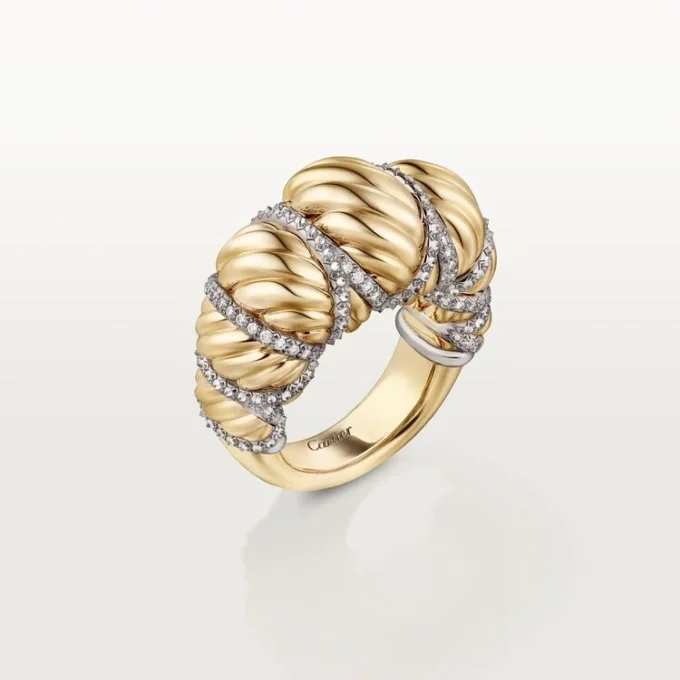 Cartier Libre Tressage-ring, diamanter