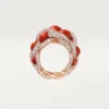 Cartier Libre Tressage-ring, korall