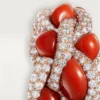 Cartier Libre Tressage-ring, korall