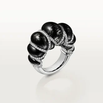 Cartier Libre Tressage-ring, metakvartsitt, diamanter