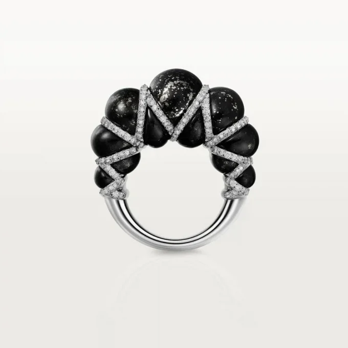 Cartier Libre Tressage-ring, metakvartsitt, diamanter