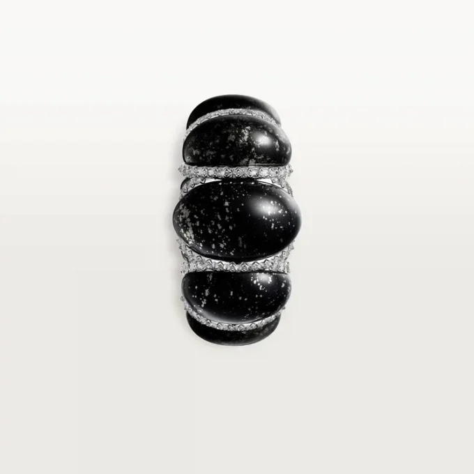 Cartier Libre Tressage-ring, metakvartsitt, diamanter
