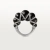 Cartier Libre Tressage-ring, obsidian, diamanter
