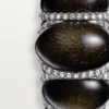 Cartier Libre Tressage-ring, obsidian, diamanter