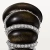 Cartier Libre Tressage-ring, obsidian, diamanter