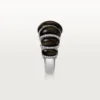 Cartier Libre Tressage-ring, obsidian, diamanter