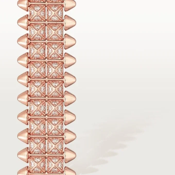 Clash De Cartier-armbånd, fleksibelt, dobbel rad, pavé