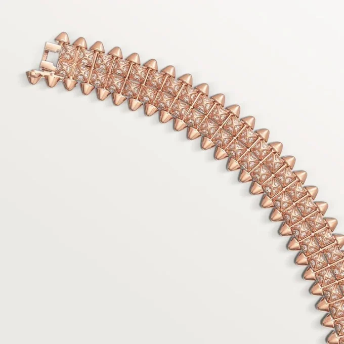 Clash De Cartier-armbånd, fleksibelt, dobbel rad, pavé