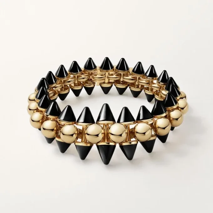 Clash De Cartier-armbånd, fleksibelt, ekstra stort modell, onyx