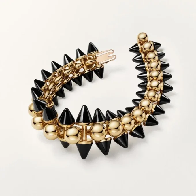 Clash De Cartier-armbånd, fleksibelt, ekstra stort modell, onyx