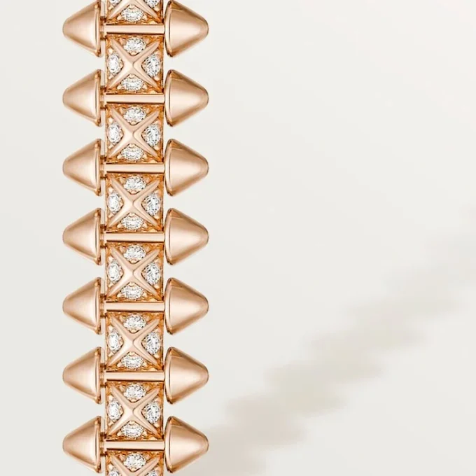 Clash De Cartier-armbånd, fleksibelt, liten modell, pavé