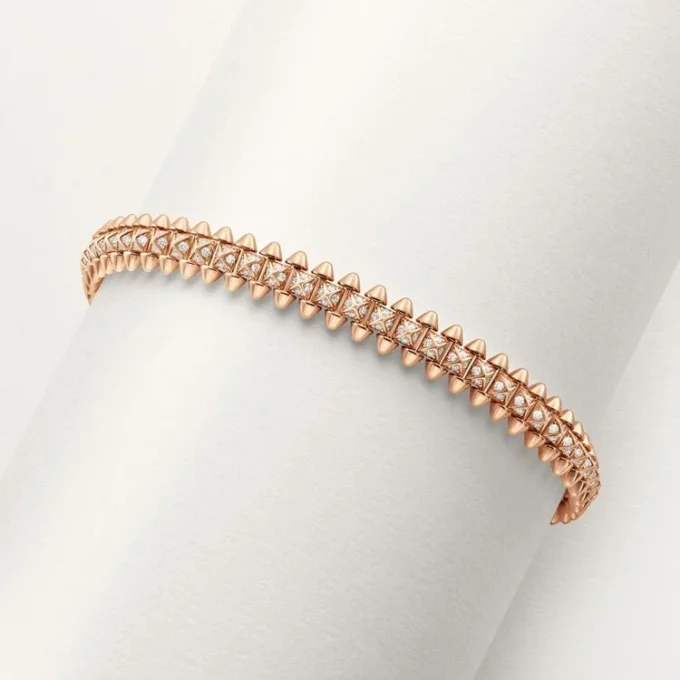 Clash De Cartier-armbånd, fleksibelt, liten modell, pavé