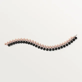 Clash De Cartier-armbånd, fleksibelt, onyx, ekstra stor modell, diamanter