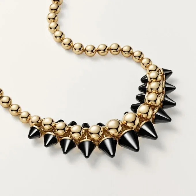 Clash De Cartier-halskjede, fleksibelt, ekstra stort modell, onyx