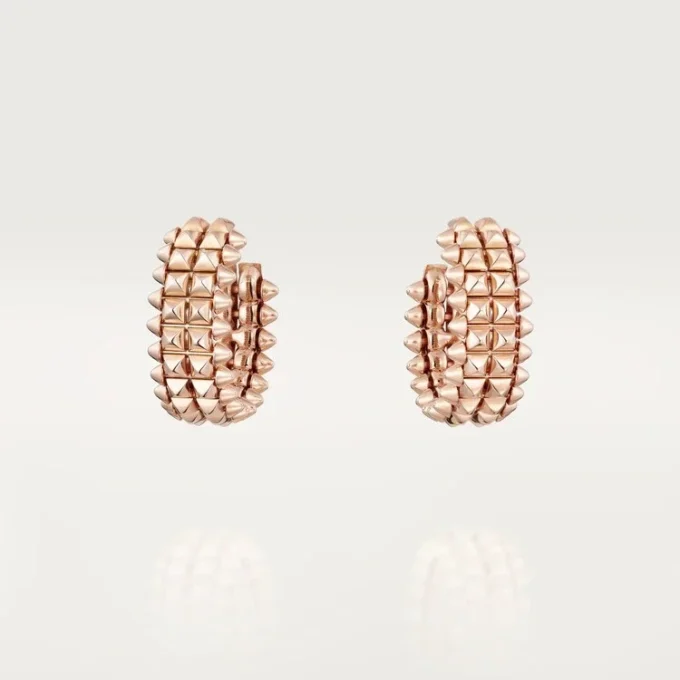 Clash De Cartier hoop-øreringer, dobbel rad