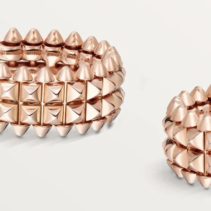 Clash De Cartier hoop-øreringer, dobbel rad