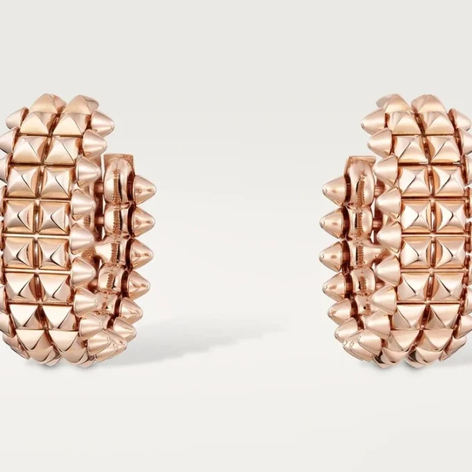 Clash De Cartier hoop-øreringer, dobbel rad