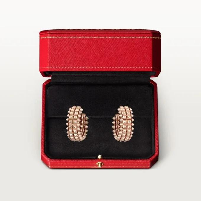 Clash De Cartier hoop-øreringer, dobbel rad
