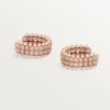 Clash De Cartier hoop-øreringer, dobbel rad, pavé