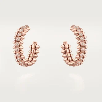 Clash De Cartier hoop-øreringer, liten modell, pavé