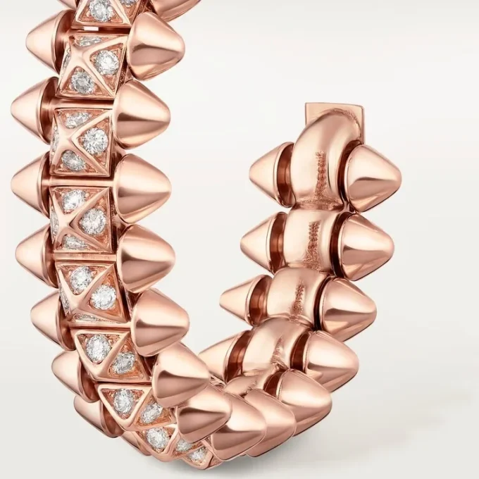 Clash De Cartier hoop-øreringer, liten modell, pavé