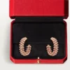 Clash De Cartier hoop-øreringer, liten modell, pavé