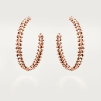 Clash De Cartier hoop-øreringer, liten modell – rosagull – Cartier