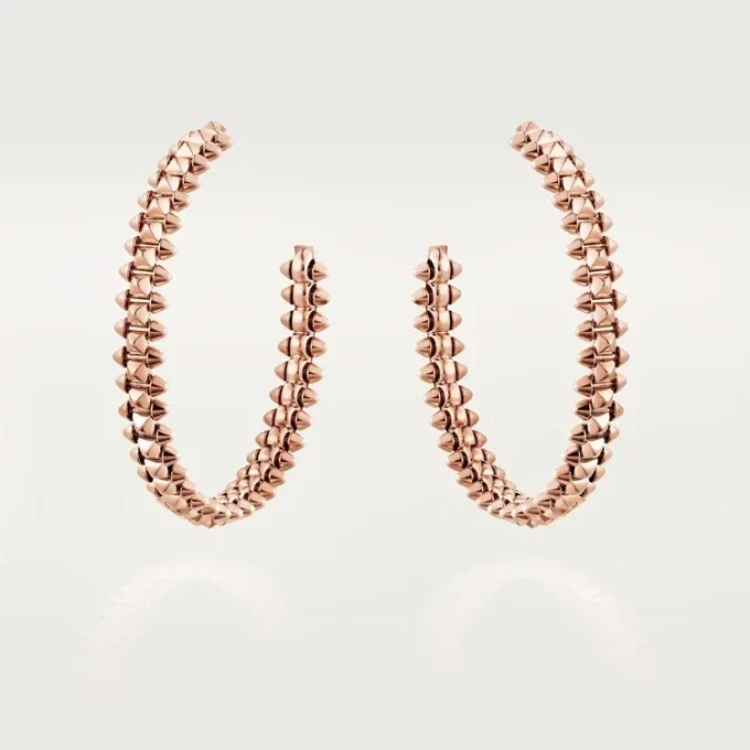 Clash De Cartier hoop-øreringer, liten modell – rosagull – Cartier