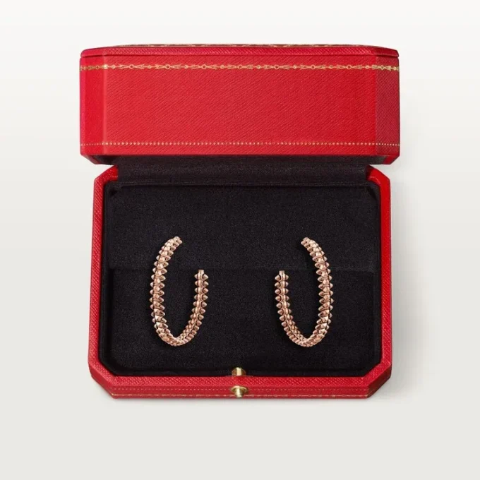 Clash De Cartier hoop-øreringer, liten modell – rosagull – Cartier