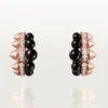 Clash De Cartier hoop-øreringer, onyx, ekstra stor modell, diamanter