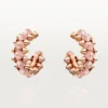 Clash De Cartier-øreringer, rosa kalcedon