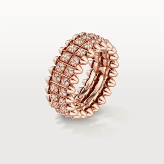 Clash De Cartier-ring, dobbel rad, pavé