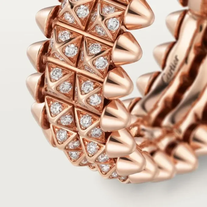 Clash De Cartier-ring, dobbel rad, pavé