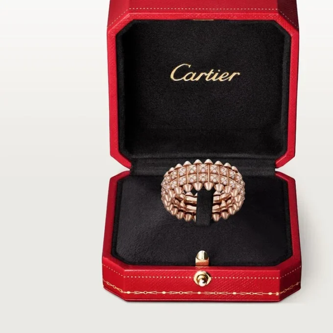 Clash De Cartier-ring, dobbel rad, pavé