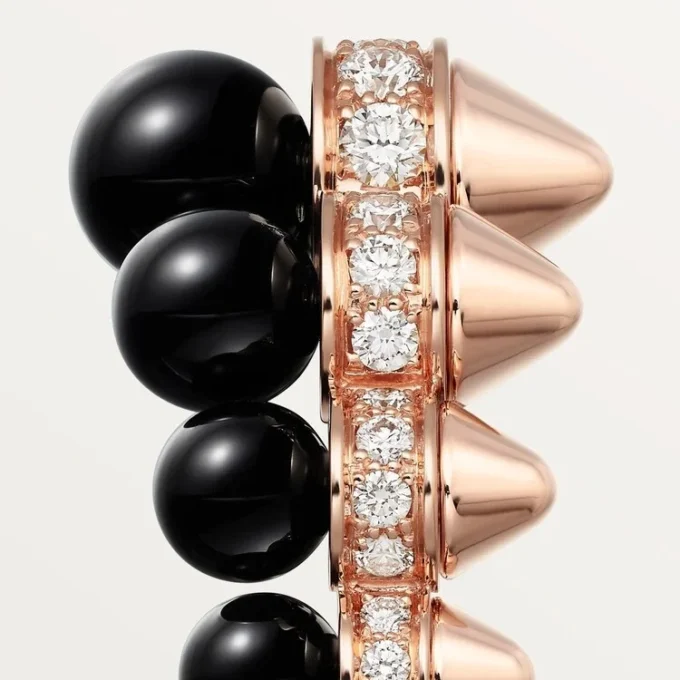 Clash De Cartier-ring, onyx, ekstra stor modell, diamanter