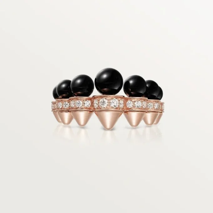 Clash De Cartier-ring, onyx, ekstra stor modell, diamanter