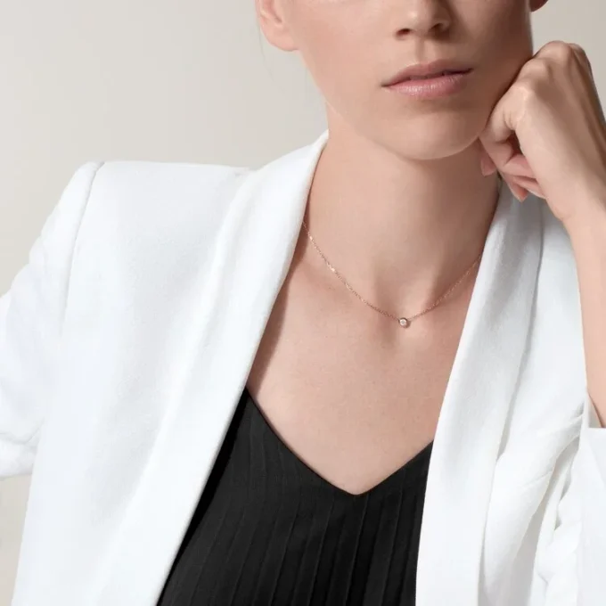 Diamants Legers halskjede, Lm – rosa gull, diamant – Cartier