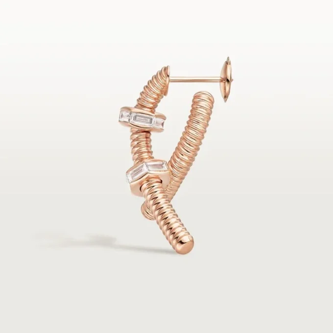 Ecrou De Cartier høyre ørering – rosagull, diamanter – Cartier