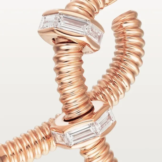 Ecrou De Cartier høyre ørering – rosagull, diamanter – Cartier