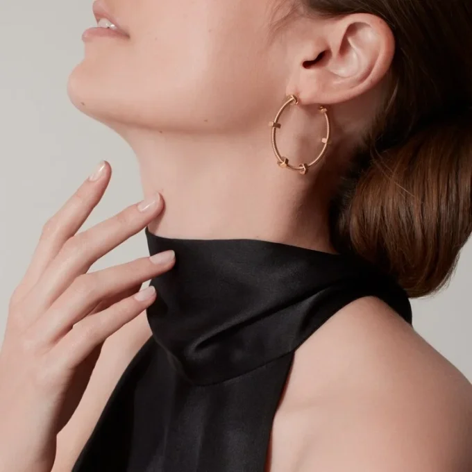 Ecrou De Cartier Øredobber – Rosa gull – Cartier